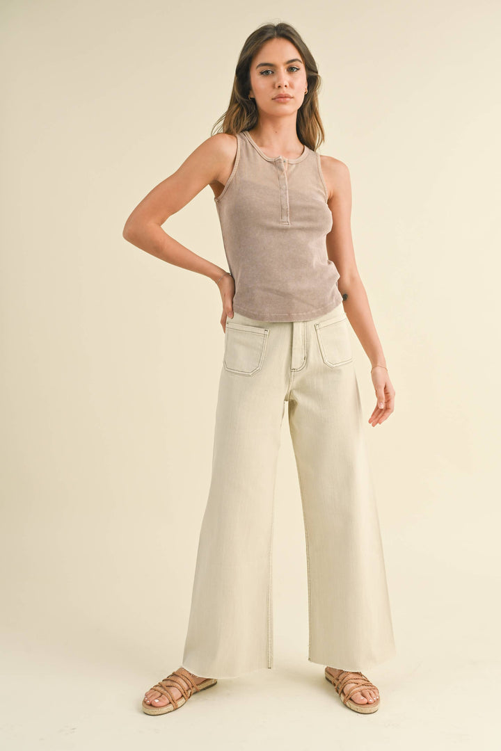 Straight Wide Leg Pants