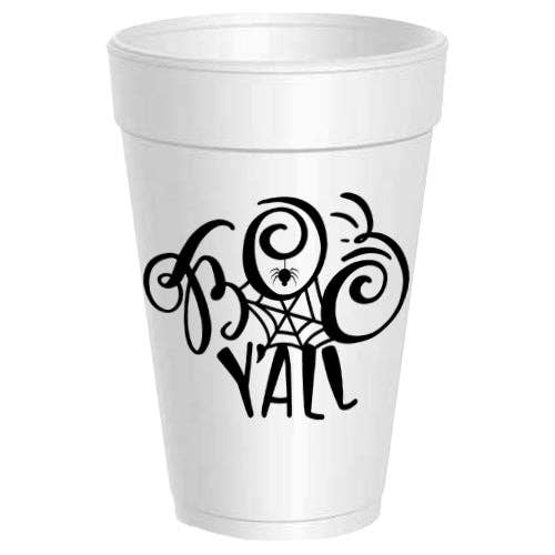 Boo Y'all Styrofoam Cups