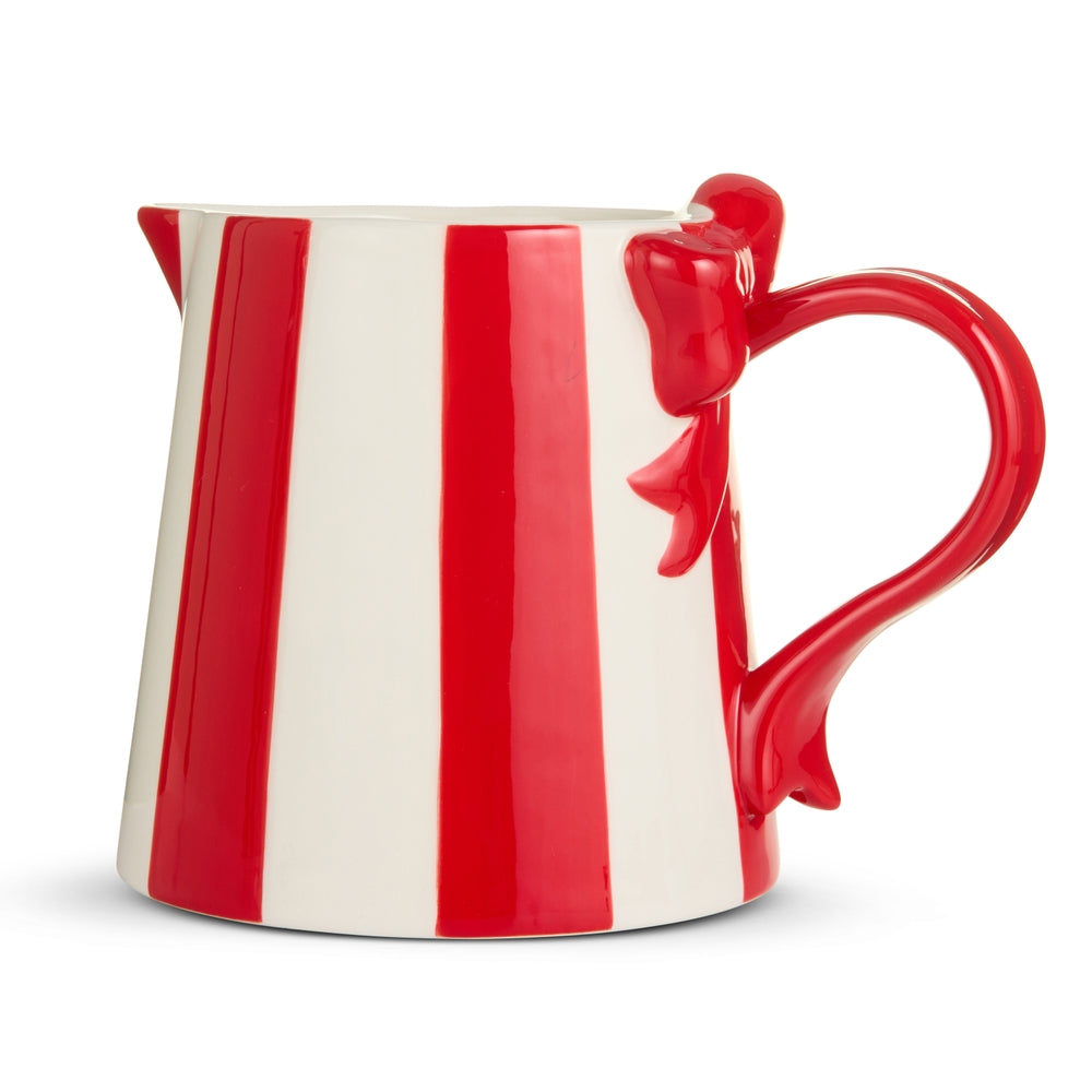 Short Striped Bow Pitcher