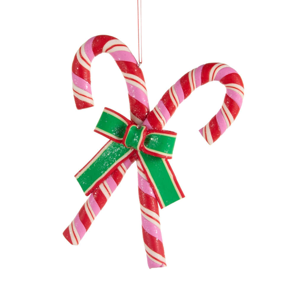Pink And Green Candy Cane Ornaments