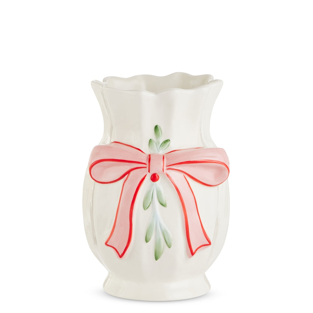 Bow and Mistletoe Vase