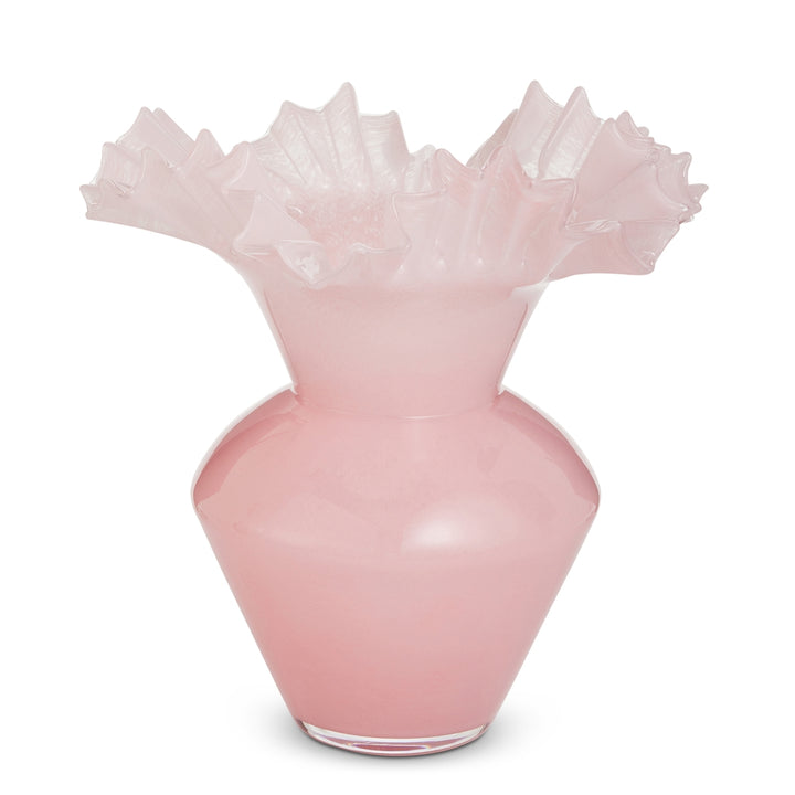Whitney White Ruffle Vase