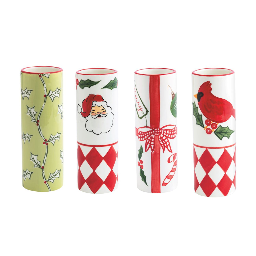 Christmas Painted Stem Vases