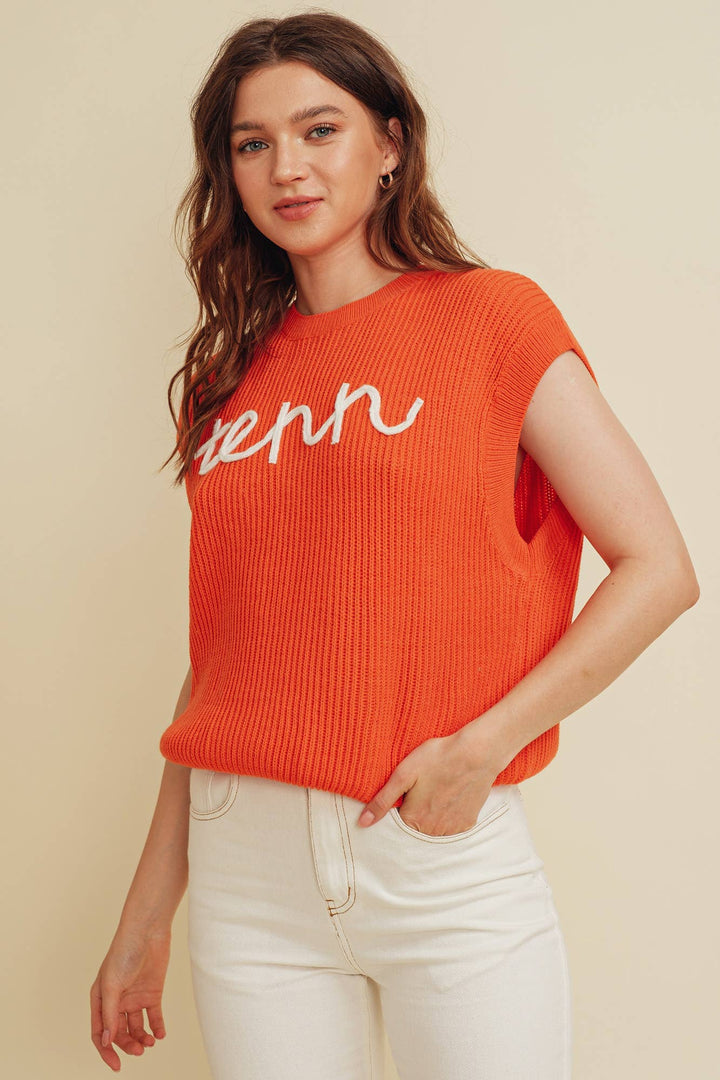 Tenn Sleeveless Sweater Top