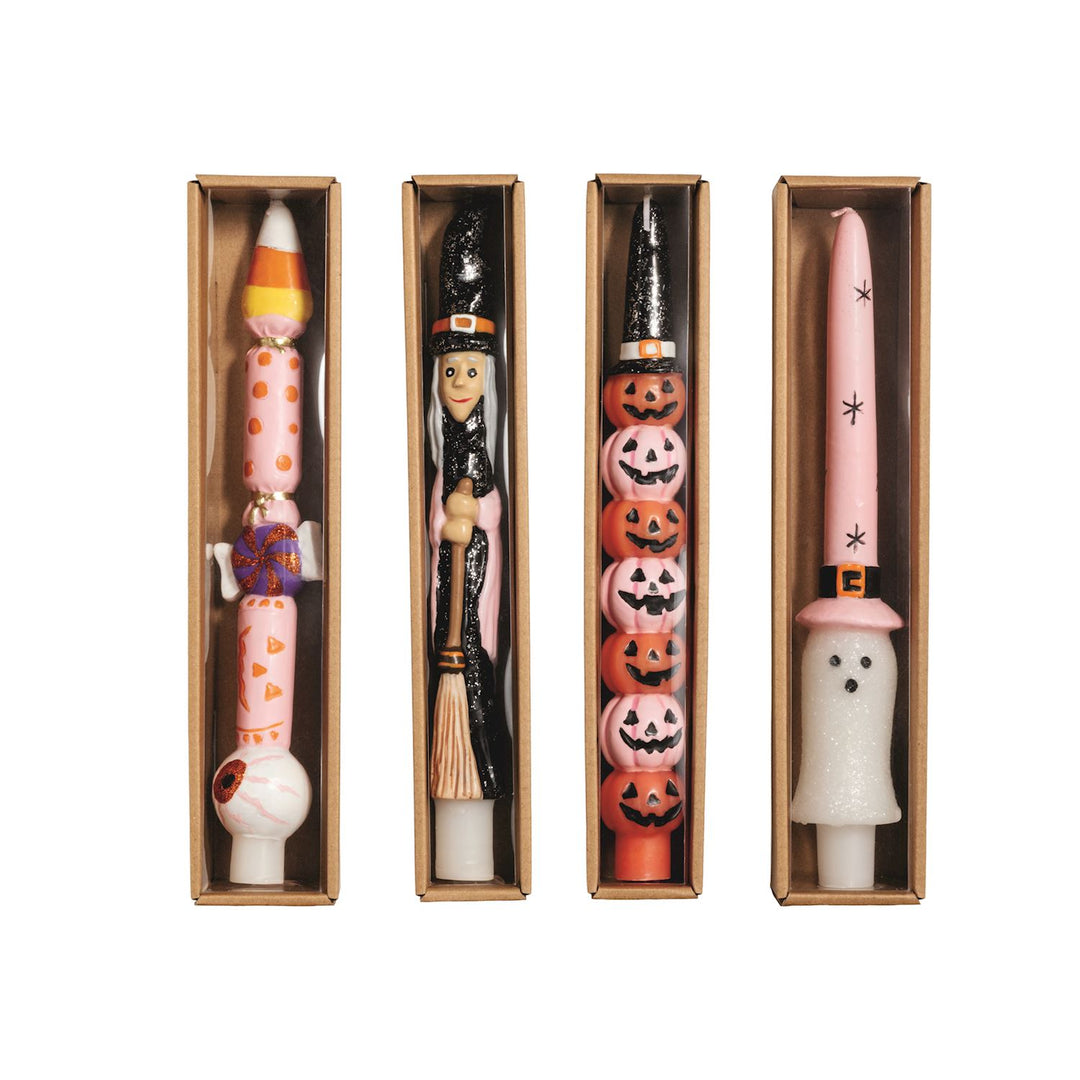Halloween Glitter Taper Candle