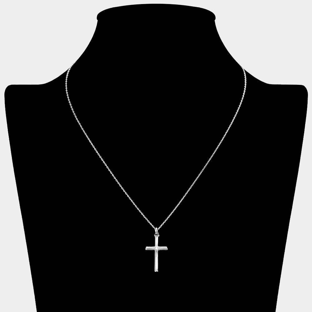Gold Dipped Cross Pendant Necklace
