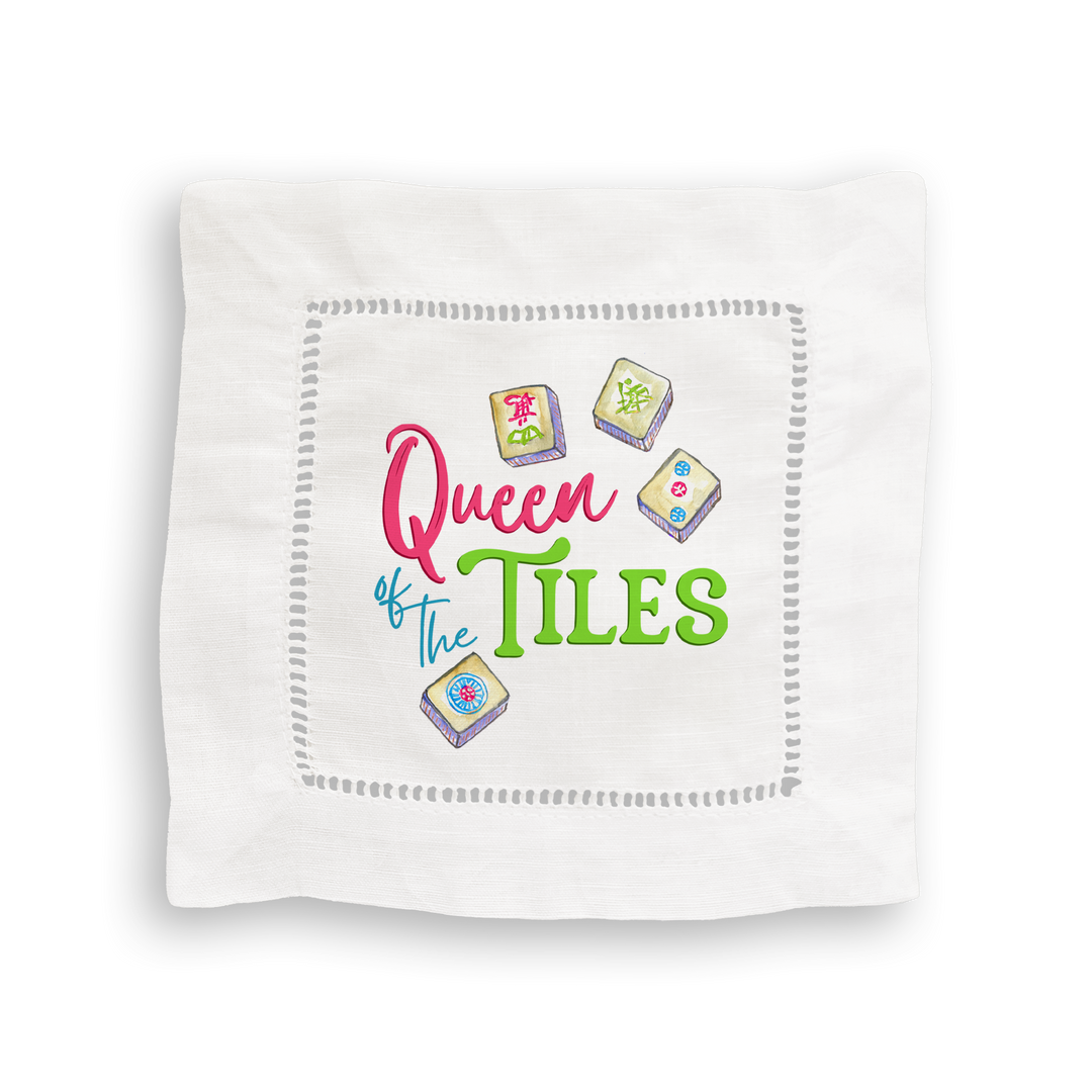 Mahjong Mixed Linen Cocktail Napkin Set