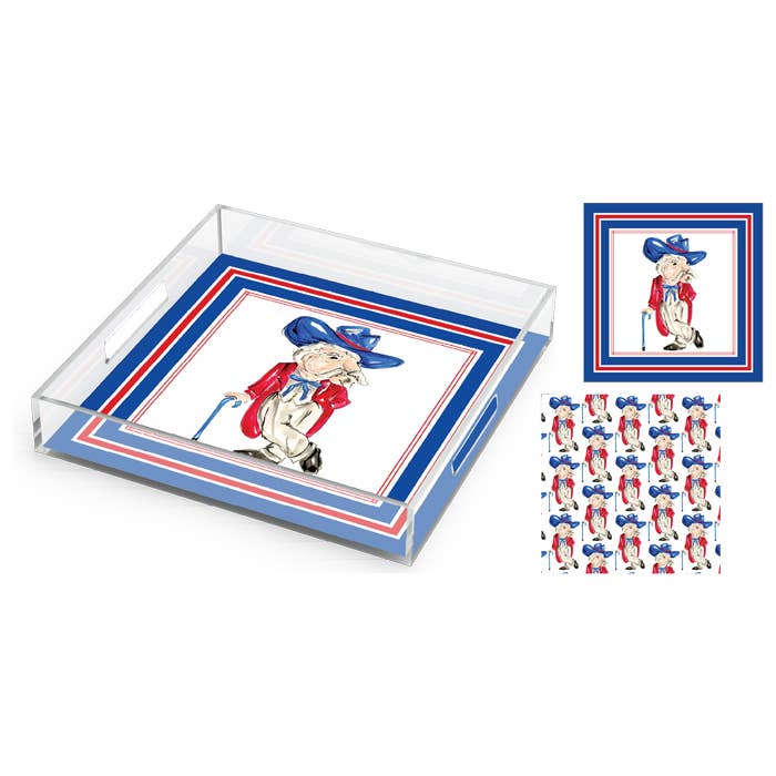 Collegiate Mascot Large Acrylic Tray