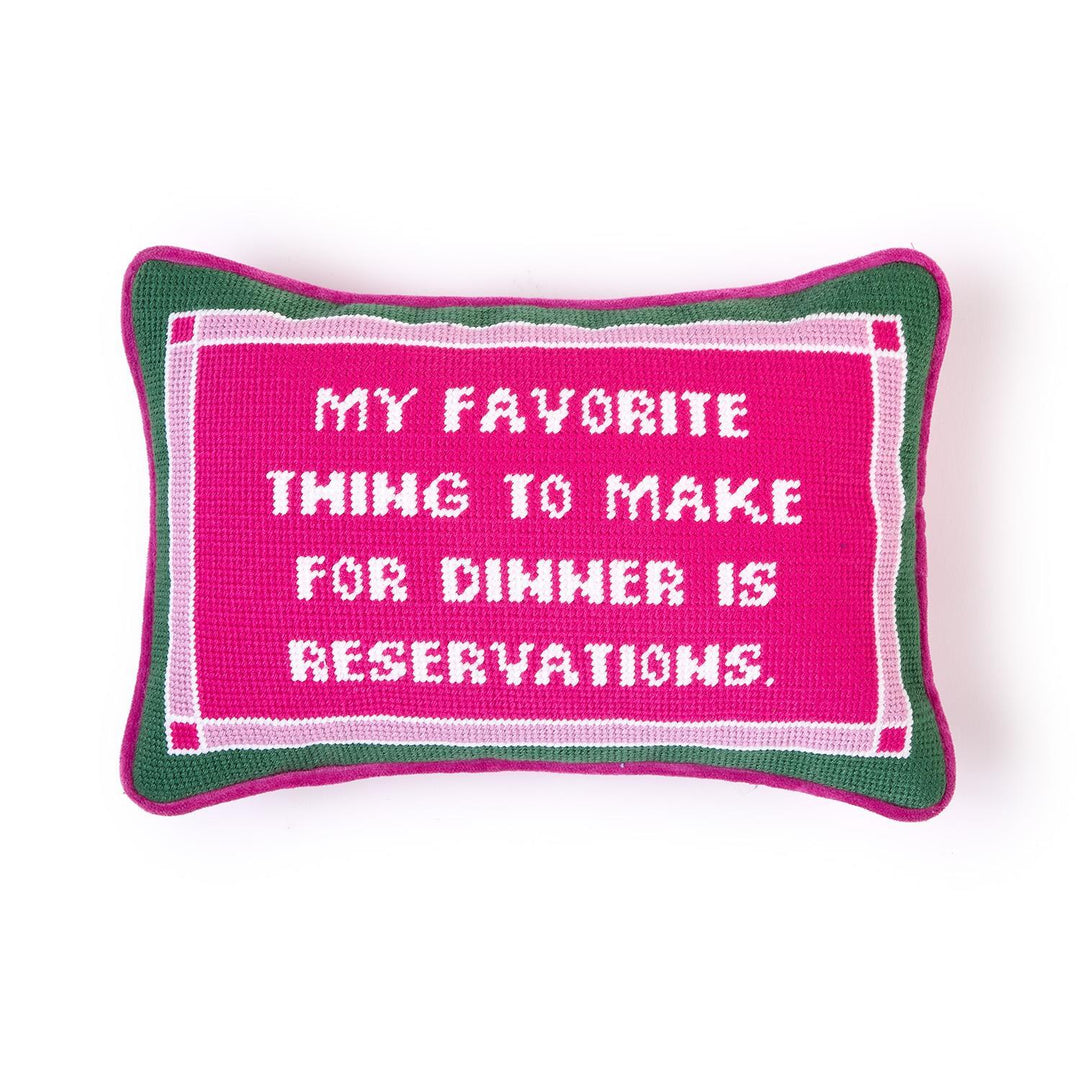 My Favorite Thing To Make For Dinner Needlepoint Pillow