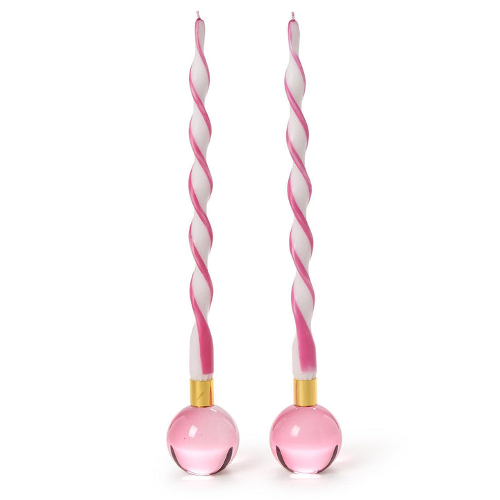 Color Pop 2 Pink Taper Candlestick