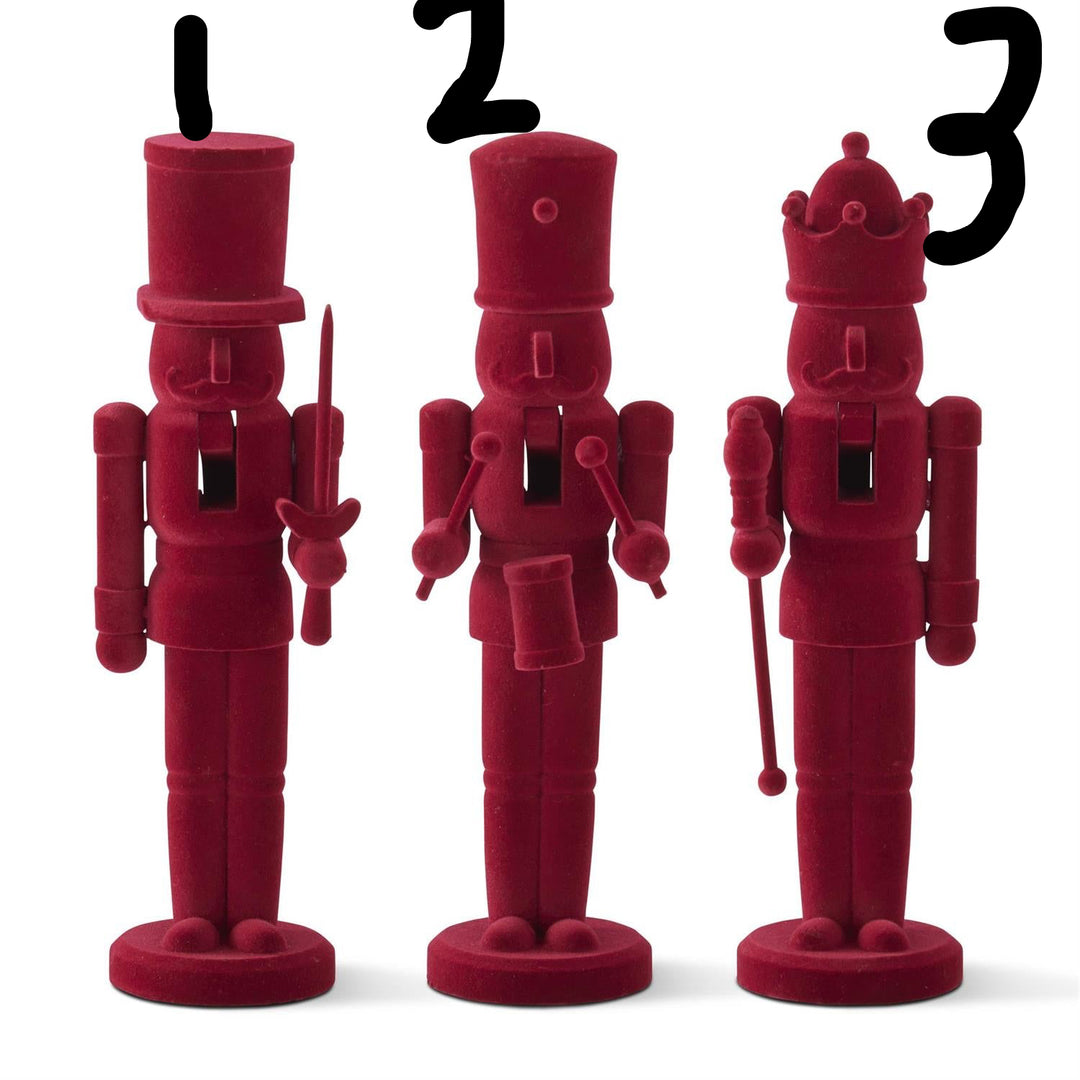 Burgundy Velvet Nutcrackers
