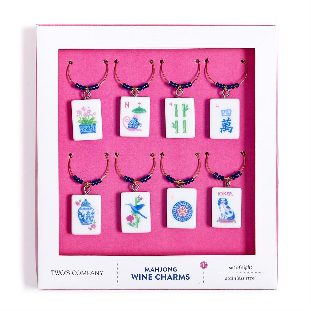 Mahjong Tile Wine Charms