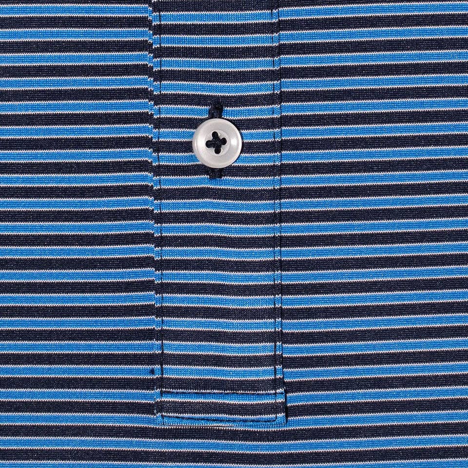 University Stripe Polo | Blue & Navy