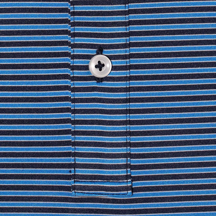 University Stripe Polo | Blue & Navy
