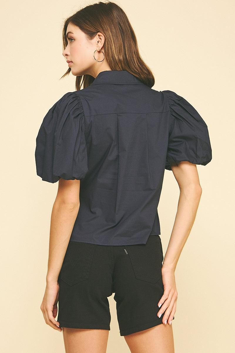 Bubble Sleeve Blouse