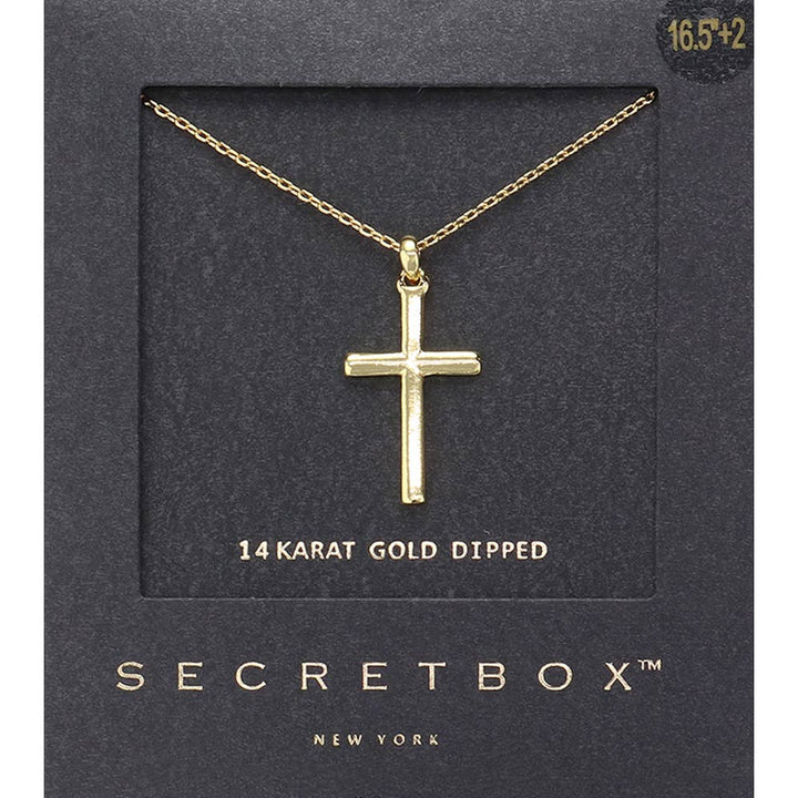 Gold Dipped Cross Pendant Necklace