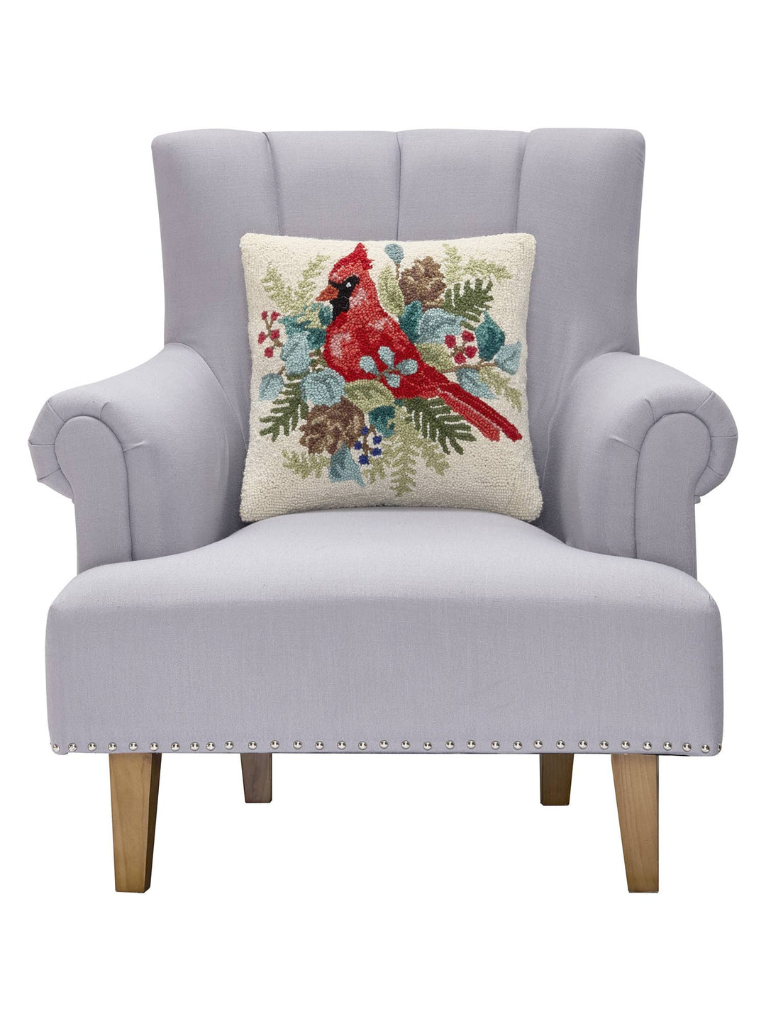 Holiday Cardinal Hook Pillow