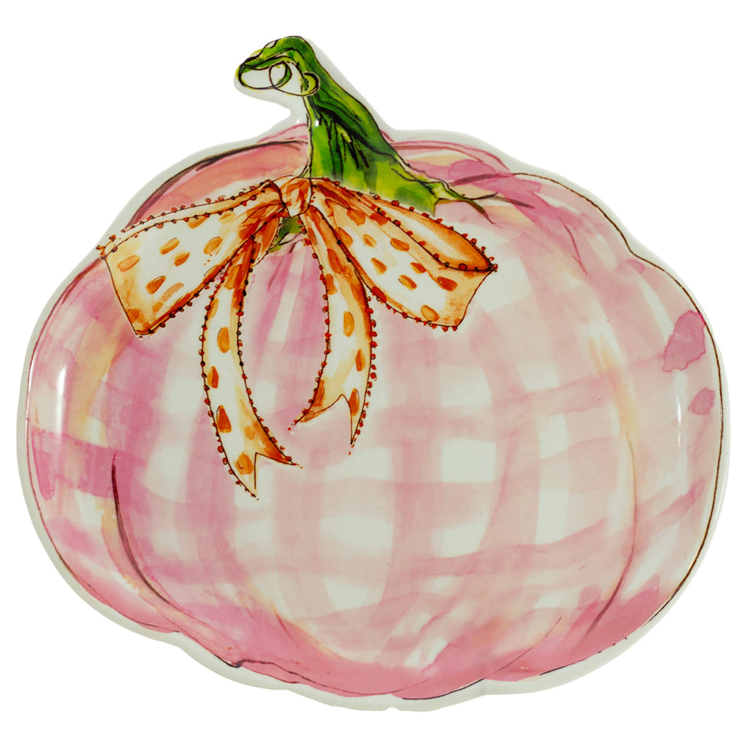 Pink Pumpkin Dolomite Plate Rosanne Beck Fall Autumn