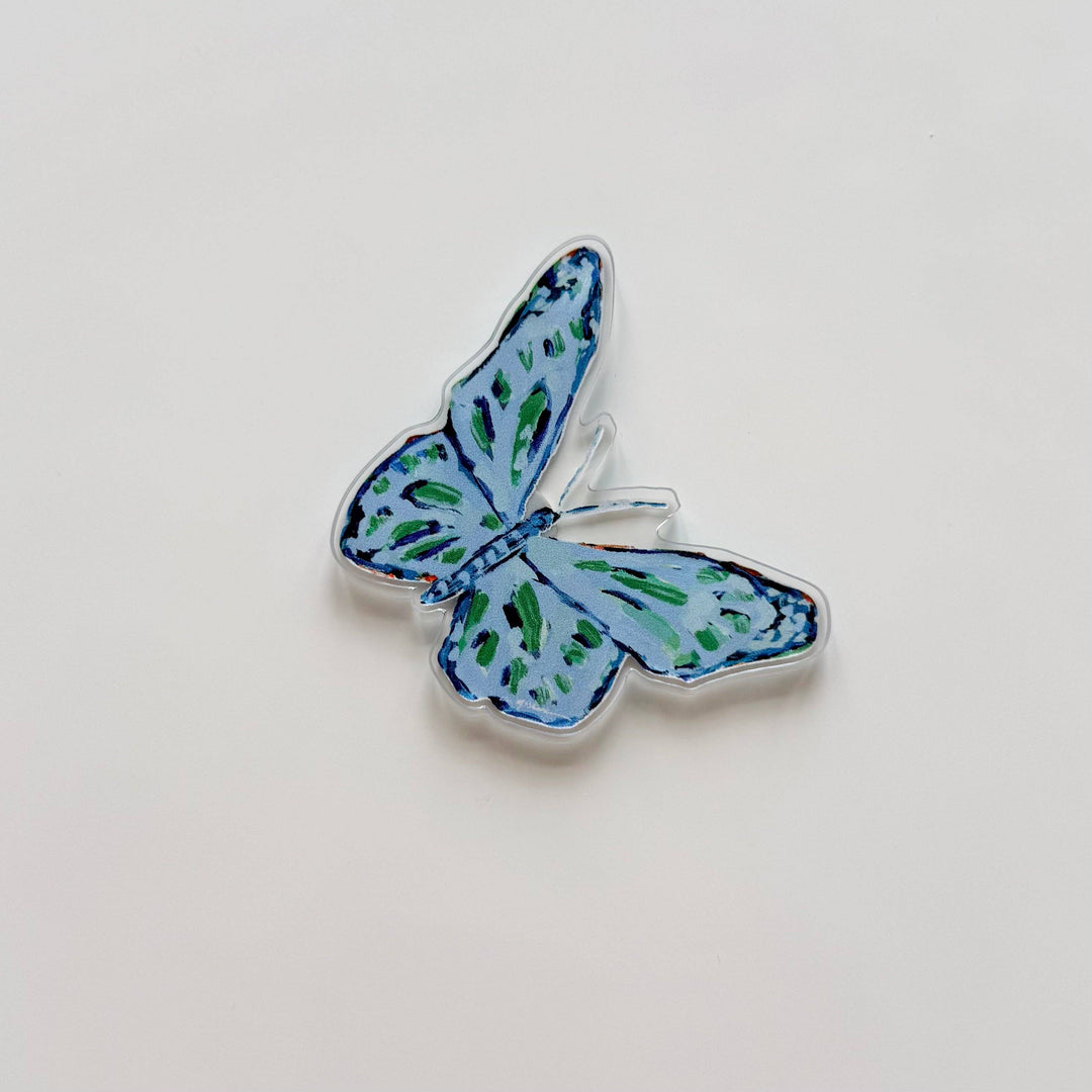 Butterfly Dark Blue Acrylic Magnet