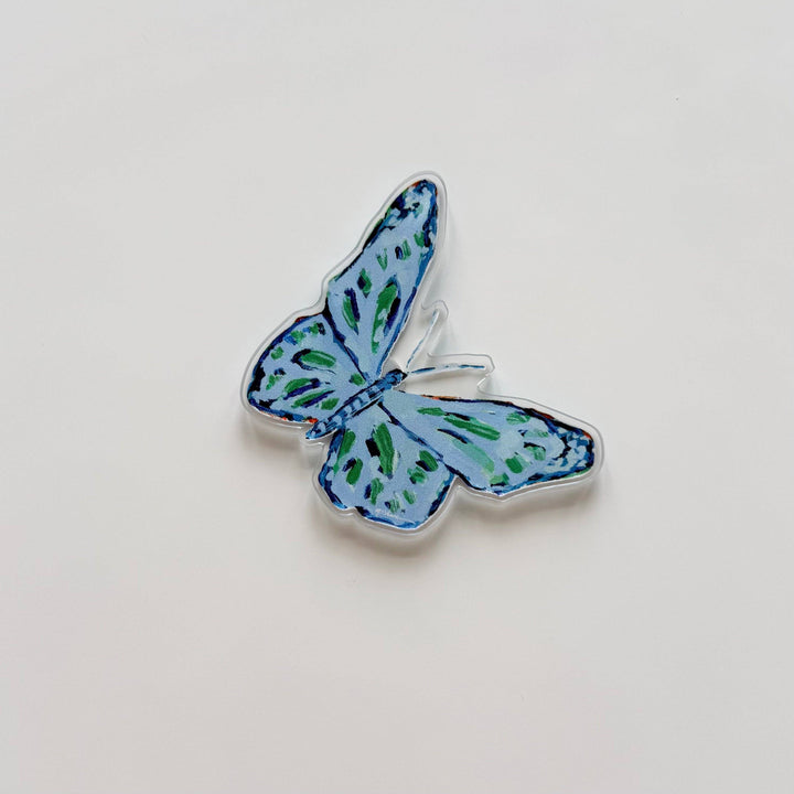 Butterfly Dark Blue Acrylic Magnet