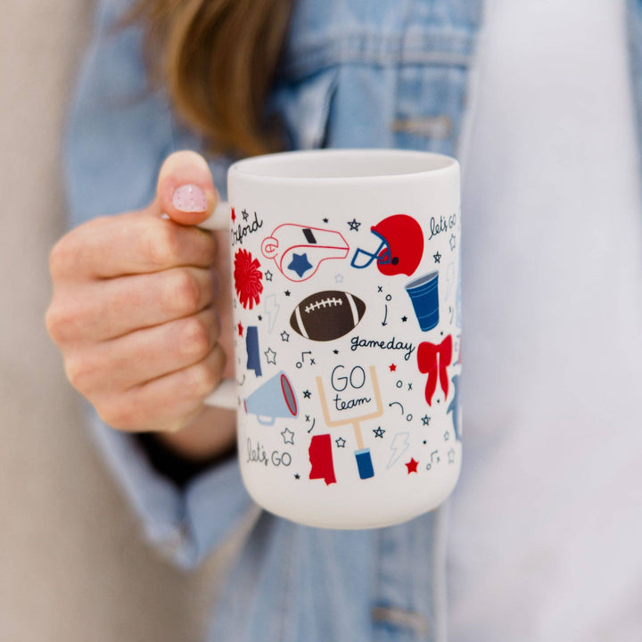 Oxford Football Game Day Tall Ceramic Mug