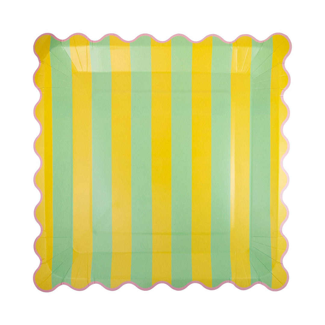 Colorful Striped Plate Set