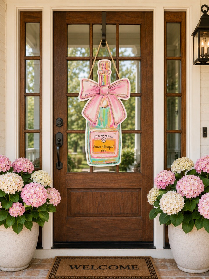 Pastel Champagne Door Hanger