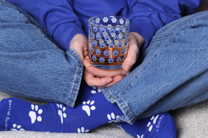 Blue Paw Print Socks
