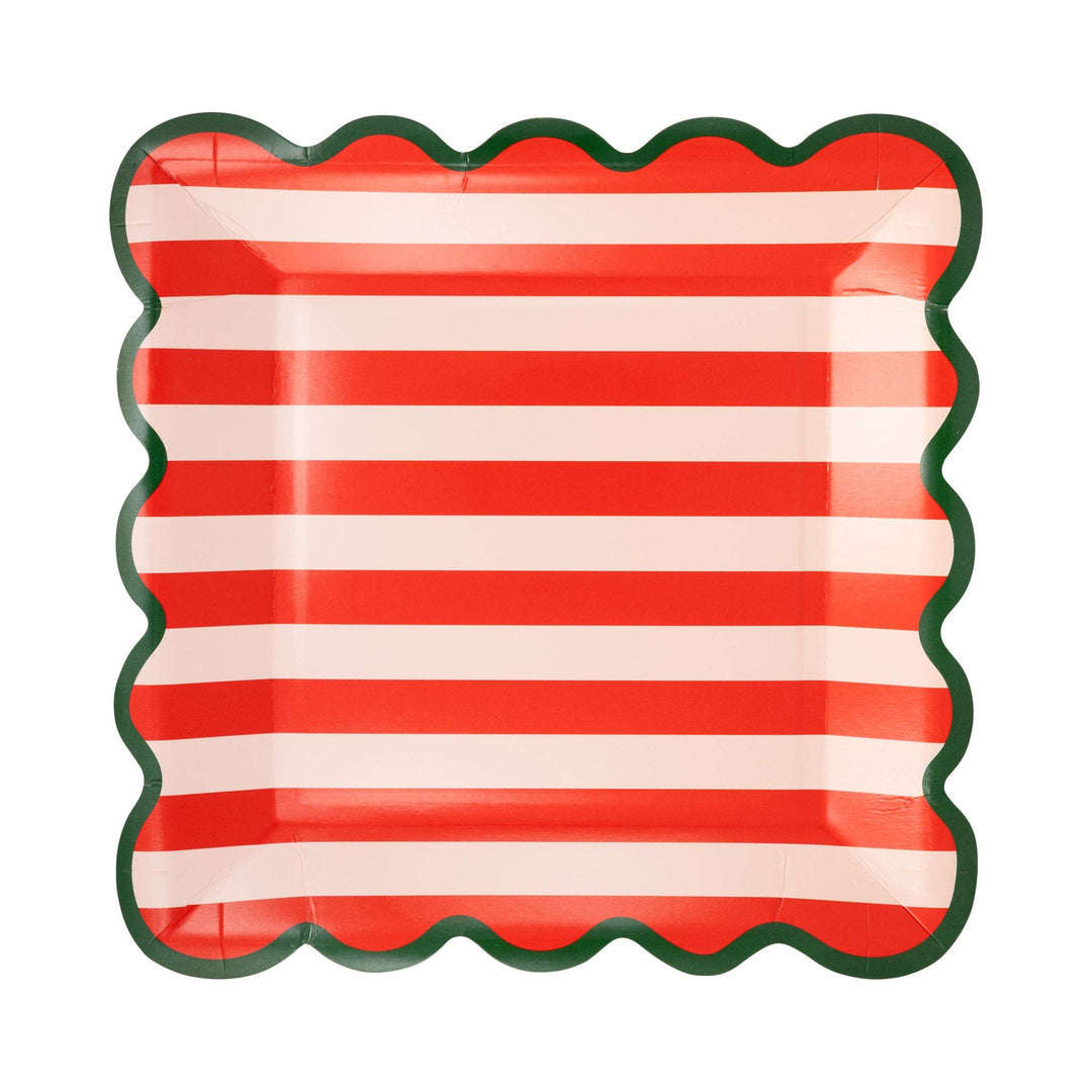 Joy Striped Paper Plates