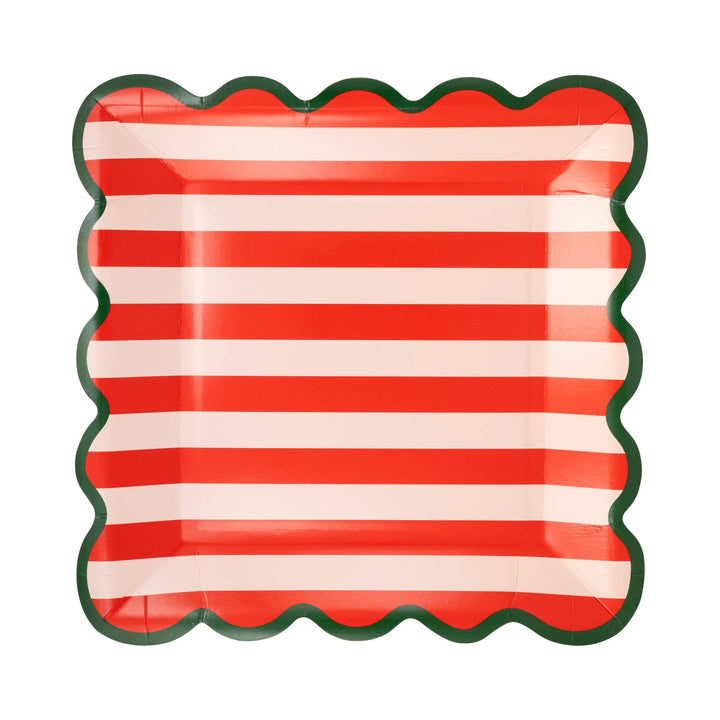 Joy Striped Paper Plates