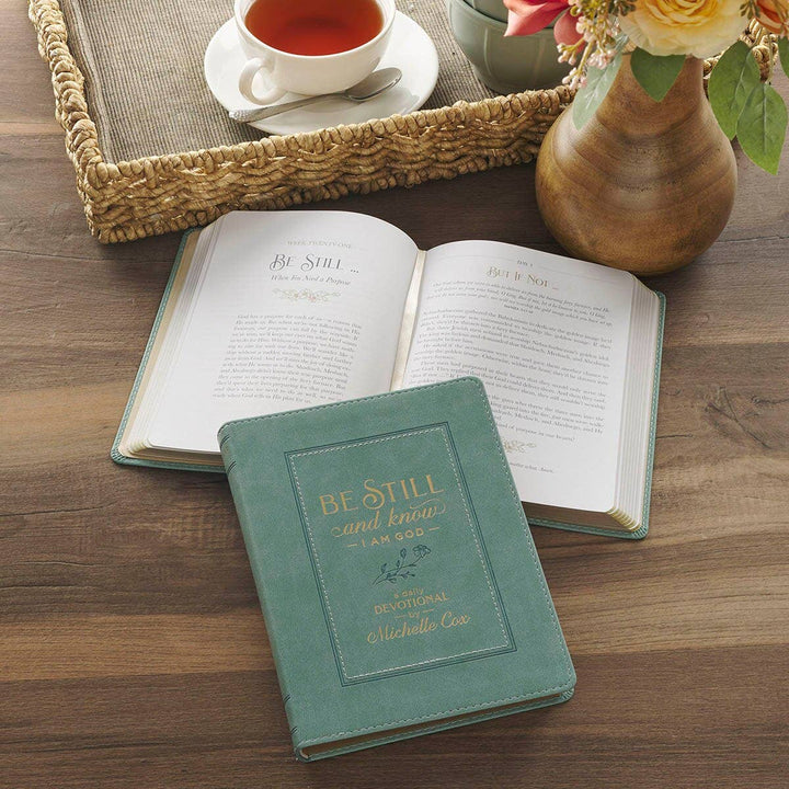 Devotional Be Still and Know Faux Leather Teal