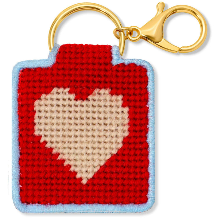Heart Needlepoint Keychain Kit