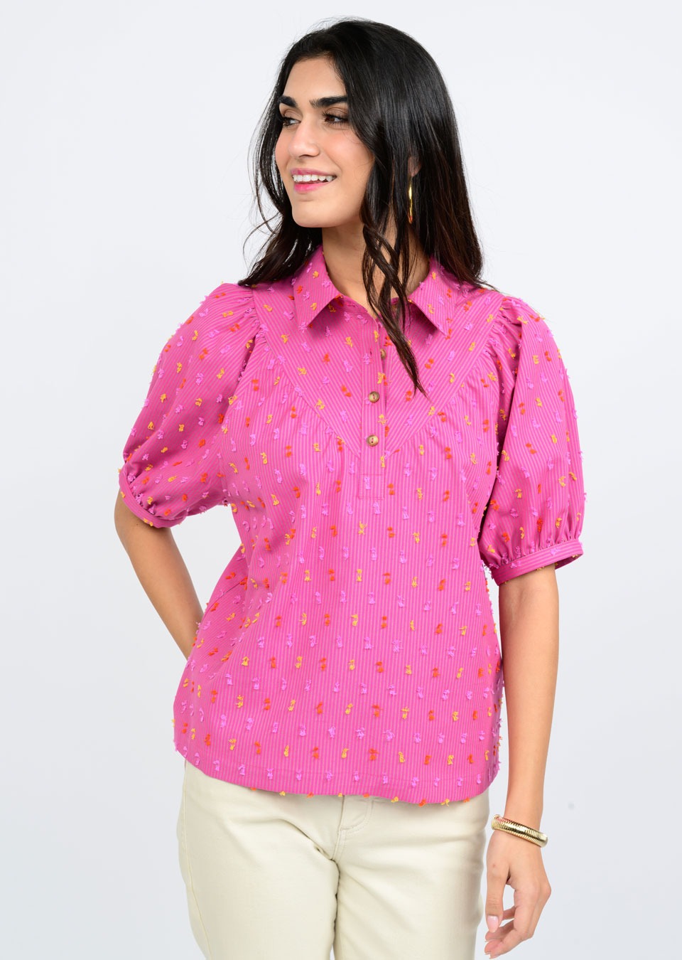 Ivy Jane Clip Dotted Stripe Top