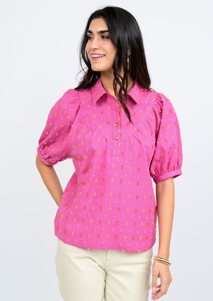 Ivy Jane Clip Dotted Stripe Top