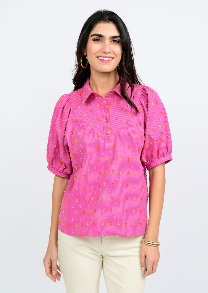 Ivy Jane Clip Dotted Stripe Top