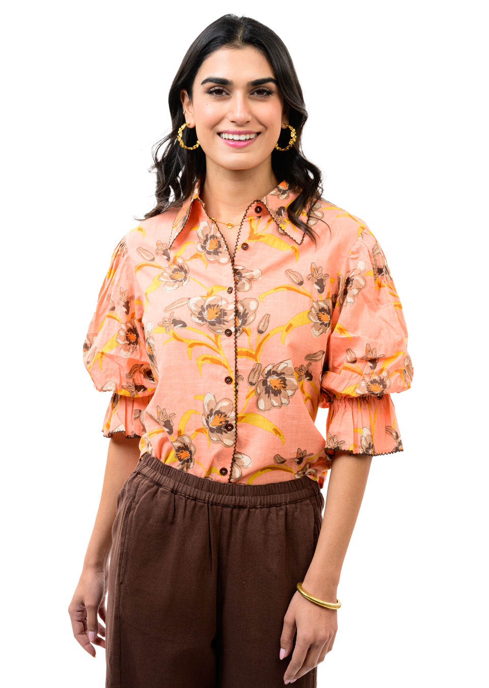 Ivy Jane Pointed Collar Poof Sleeve
