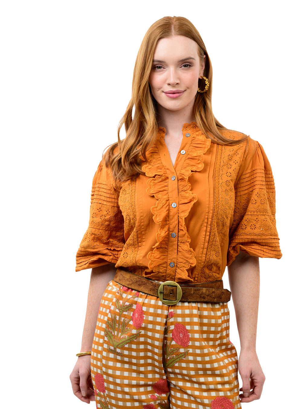 Ginger Eyelet Embroidered Top | Ivy Jane