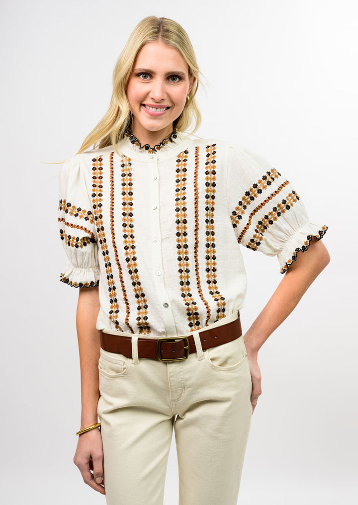 Rows of Embroidery Top | Ivy Jane