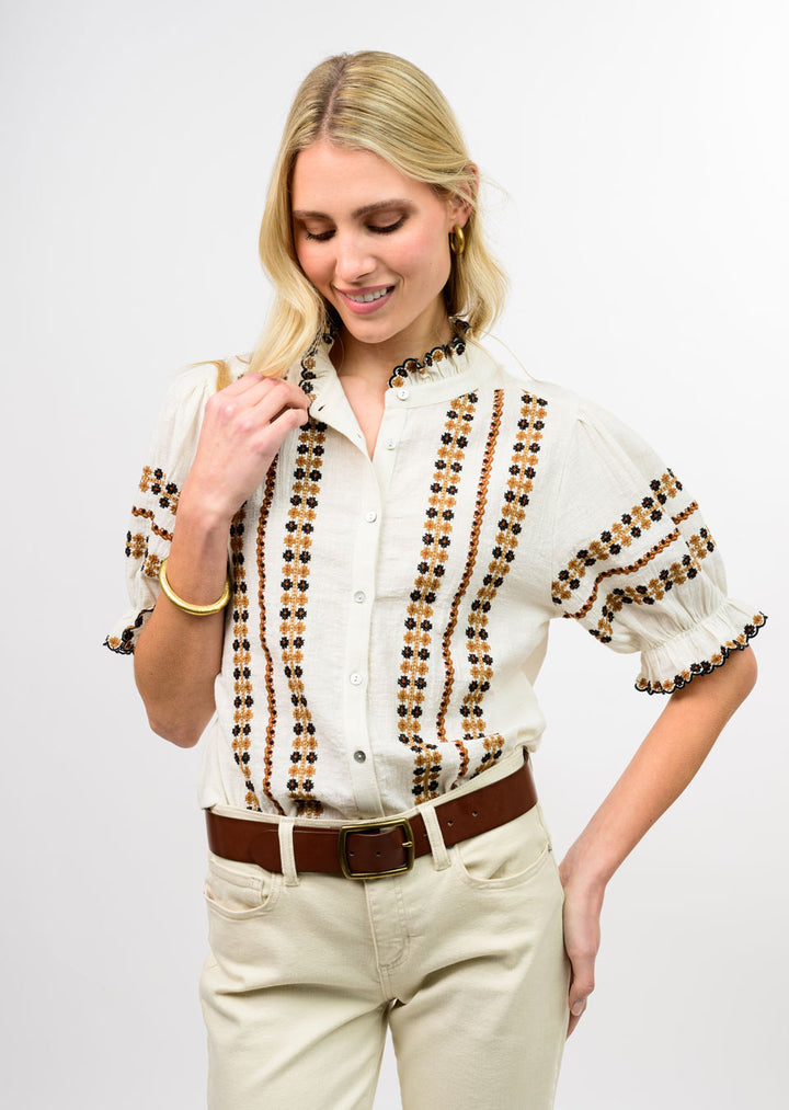 Rows of Embroidery Top | Ivy Jane
