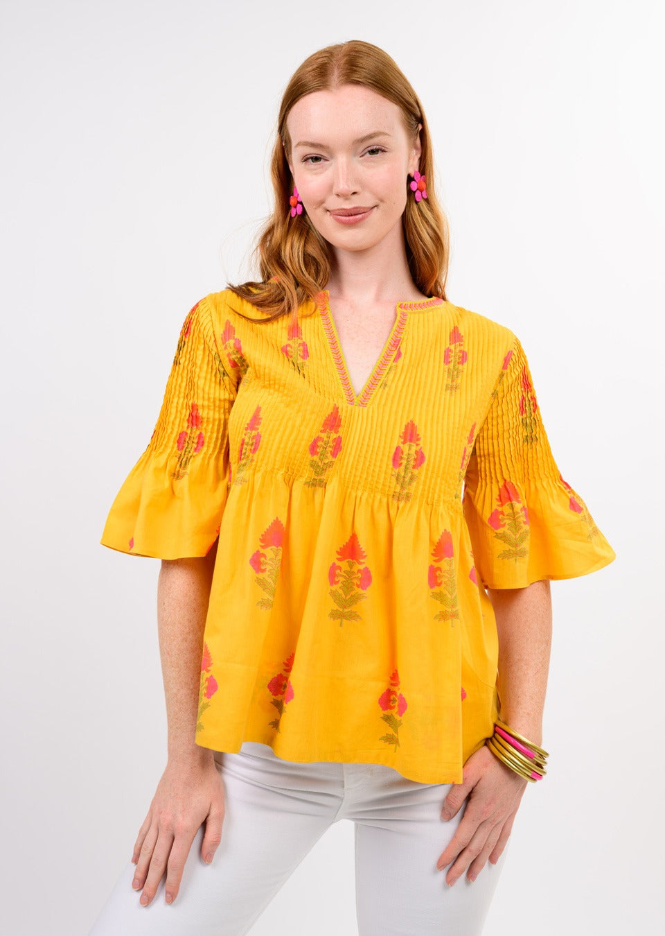 Ivy Jane Sunshine Block Print Top