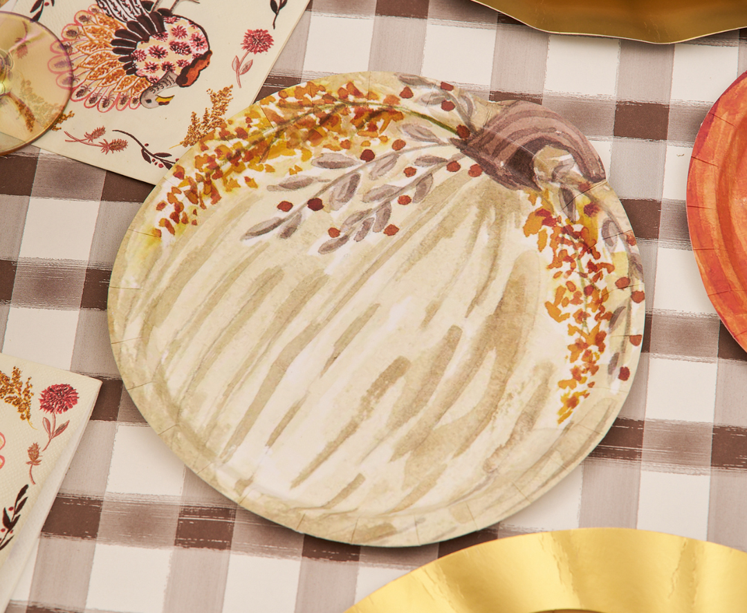 Amber Harvest Die Cut Salad Plates