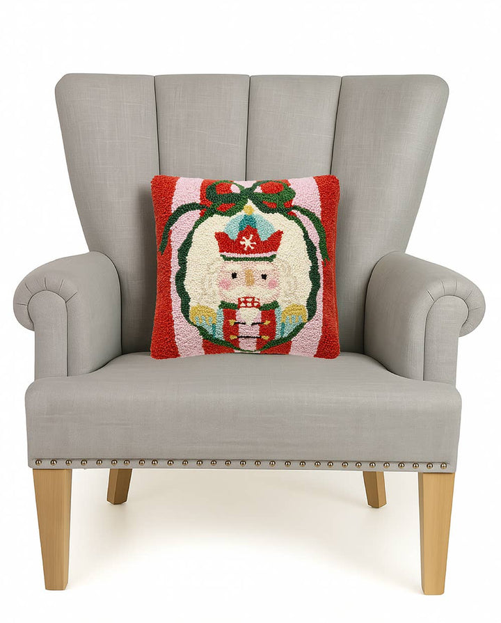 Holiday Frames Nutcracker Hook Pillow