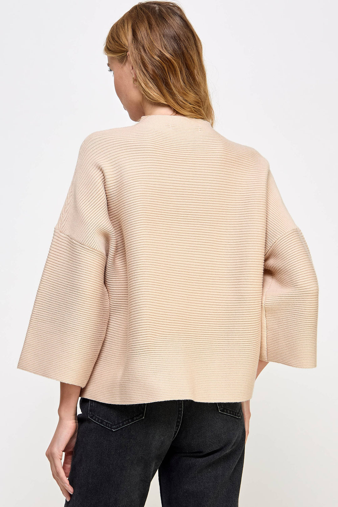 Almond Quater Sleeve Sweater