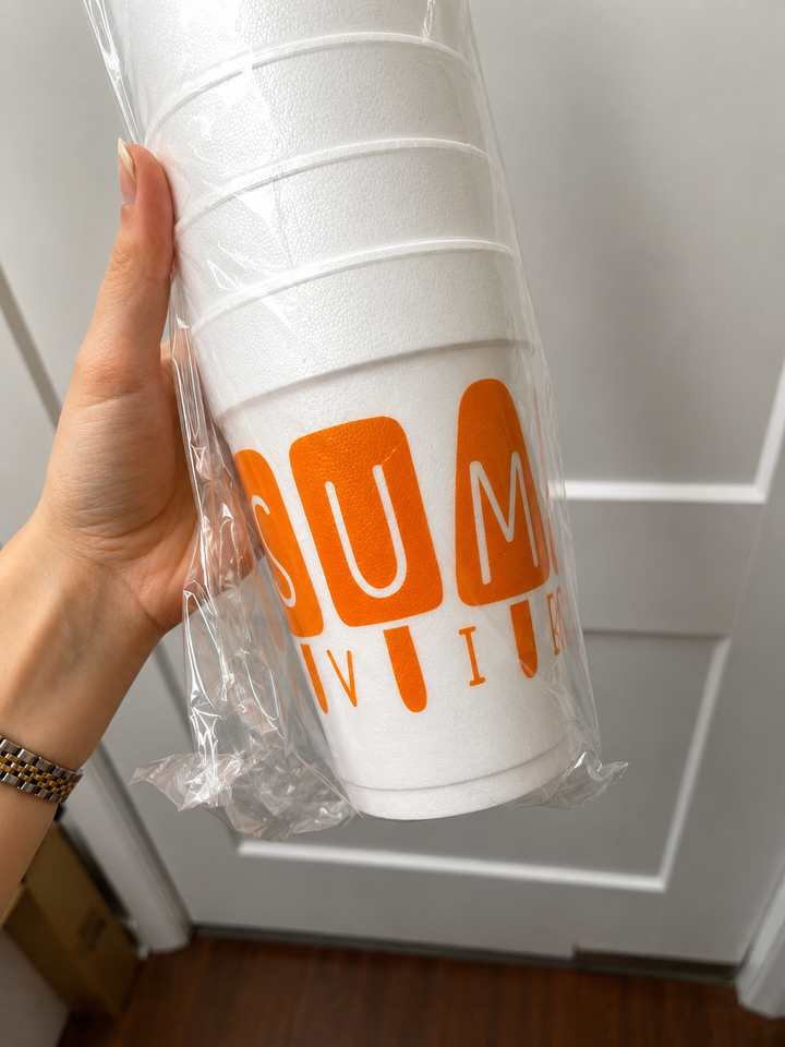 Summer Vibes Styrofoam Cups