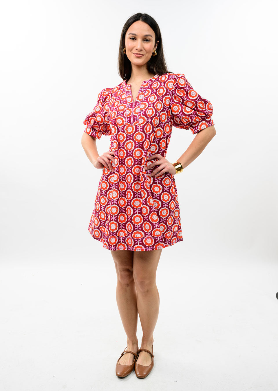 Puff Sleeve Floral Dress | Ivy Jane