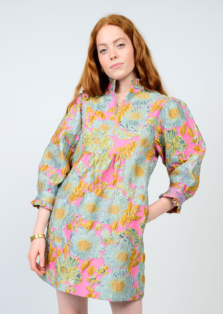 Ivy Jane Brocade Pink Shift Dress