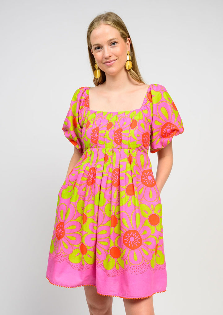 Ivy Jane Pop Flower Border Dress
