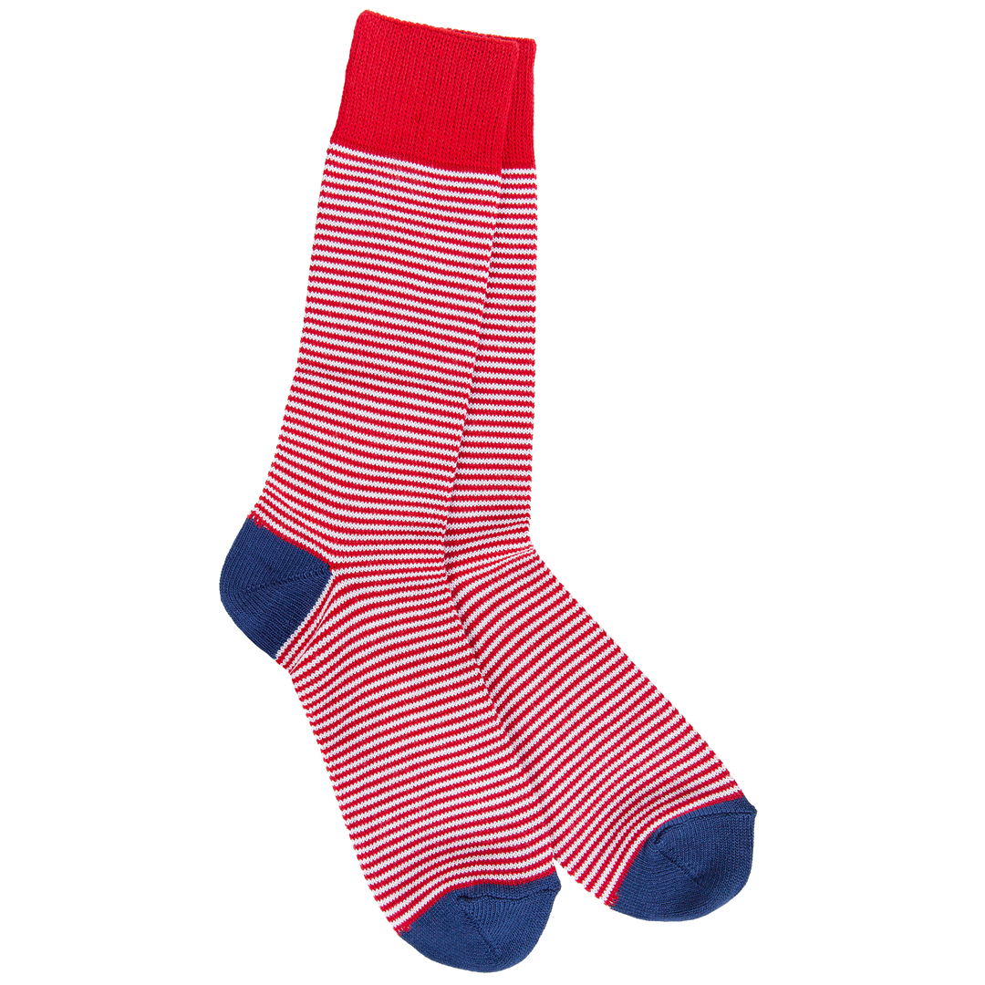 1902 Ragg Metro Crew OS Crimson Multi Stripe