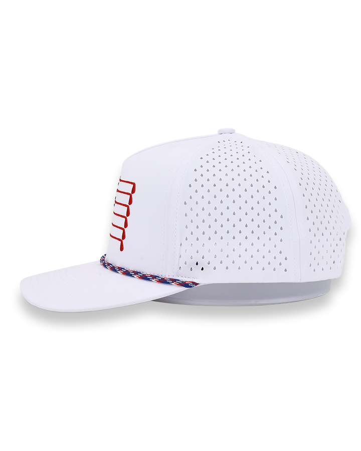 American Flag Rope Flat Bill Hat