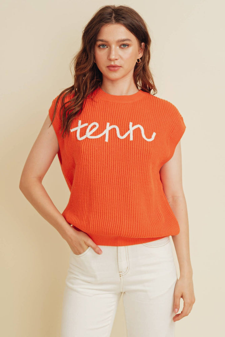 Tenn Sleeveless Sweater Top